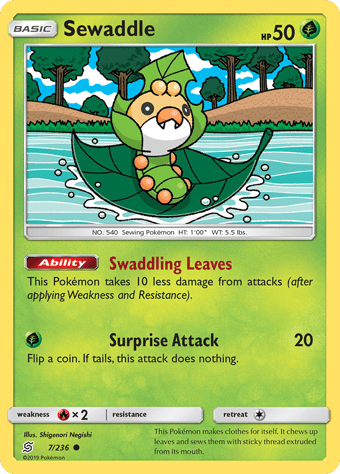 Sewaddle Unified Minds Pokemon Card