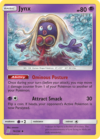 Jynx Unified Minds Pokemon Card