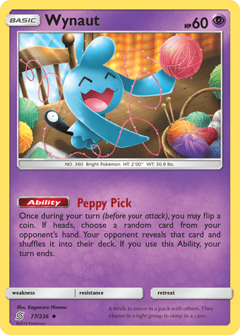 Wynaut Unified Minds Pokemon Card