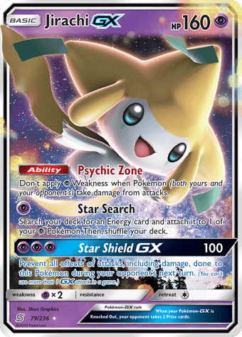 Jirachi-GX Unified Minds Pokemon Card