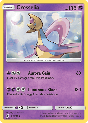 Cresselia Unified Minds Pokemon Card
