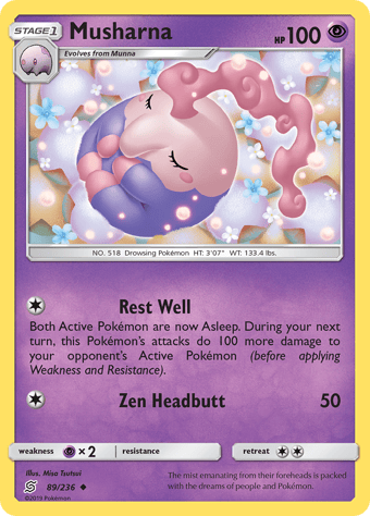 Musharna Unified Minds Pokemon Card