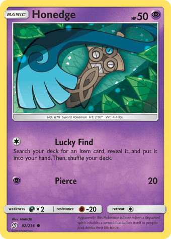 Honedge Unified Minds Pokemon Card