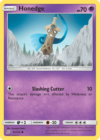 Honedge Unified Minds Pokemon Card