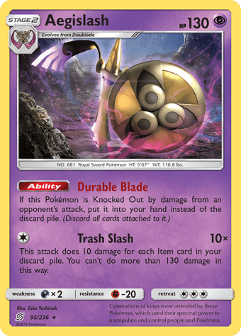 Aegislash Unified Minds Pokemon Card