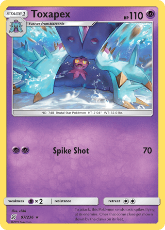 Toxapex Unified Minds Pokemon Card