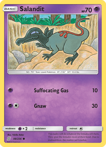 Salandit Unified Minds Pokemon Card