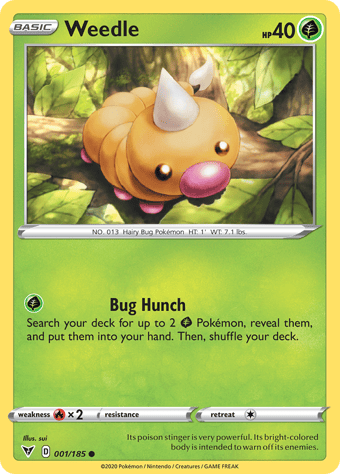 Weedle Vivid Voltage Pokemon Card