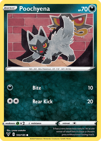 Poochyena Vivid Voltage Pokemon Card
