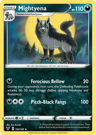 Mightyena Vivid Voltage Pokemon Card