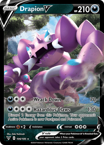 Drapion V Vivid Voltage Pokemon Card