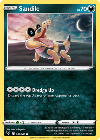 Sandile Vivid Voltage Pokemon Card