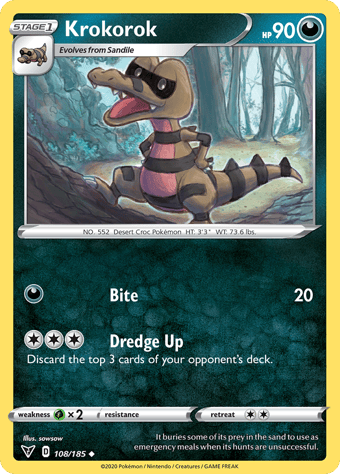 Krokorok Vivid Voltage Pokemon Card