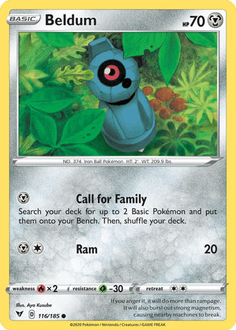 Beldum Vivid Voltage Pokemon Card