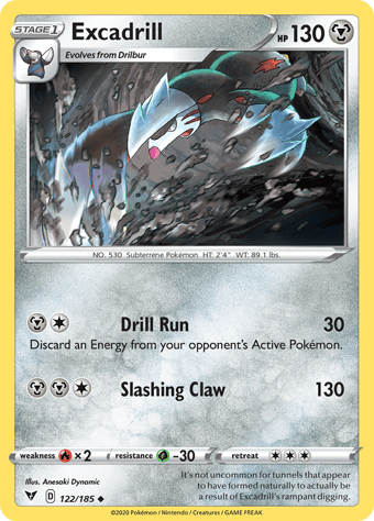 Excadrill Vivid Voltage Pokemon Card