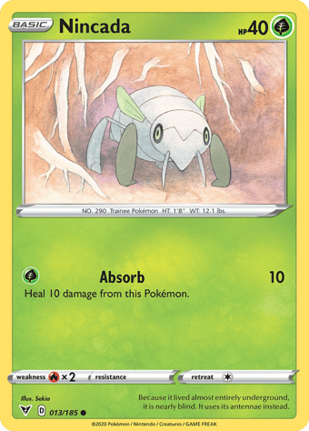 Nincada Vivid Voltage Pokemon Card