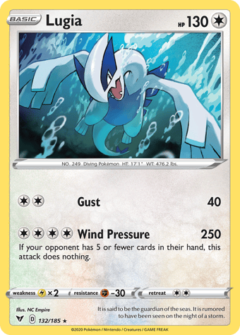 Lugia Vivid Voltage Pokemon Card