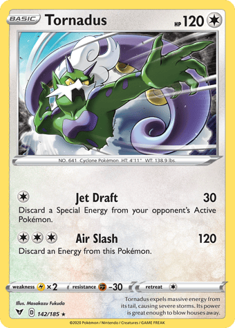 Tornadus Vivid Voltage Pokemon Card