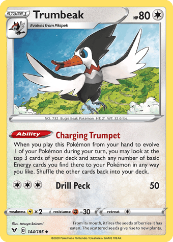 Trumbeak Vivid Voltage Pokemon Card