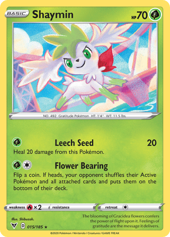 Shaymin Vivid Voltage Pokemon Card