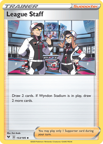 League Staff Vivid Voltage Pokemon Card