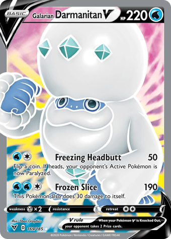 Galarian Darmanitan V Vivid Voltage Pokemon Card