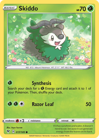 Skiddo Vivid Voltage Pokemon Card