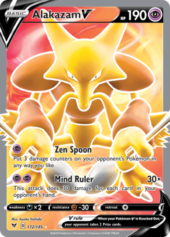 Alakazam V Vivid Voltage Pokemon Card