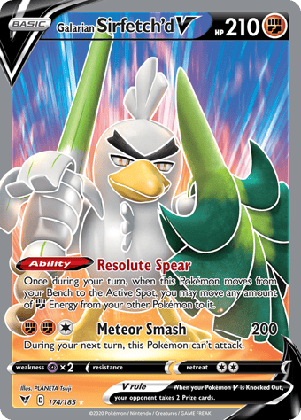 Galarian Sirfetch'd V Vivid Voltage Pokemon Card