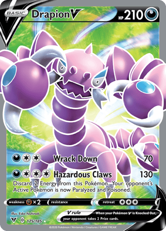 Drapion V Vivid Voltage Pokemon Card