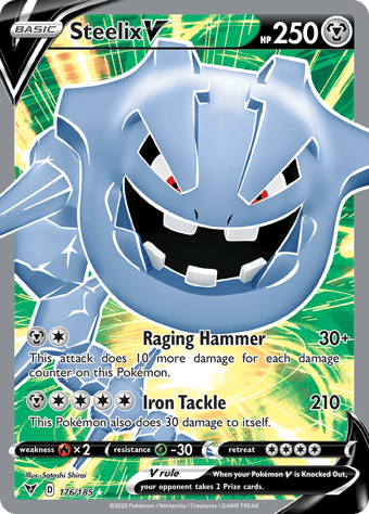 Steelix V Vivid Voltage Pokemon Card