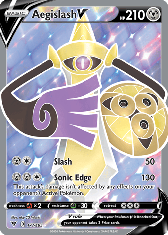 Aegislash V Vivid Voltage Pokemon Card