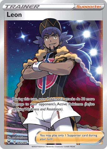 Leon Vivid Voltage Pokemon Card
