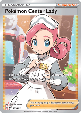 Pokemon Center Lady Vivid Voltage Pokemon Card