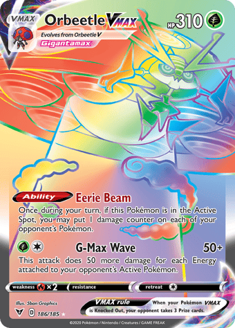 Orbeetle VMAX Vivid Voltage Pokemon Card