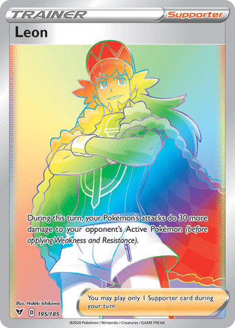 Leon Vivid Voltage Pokemon Card