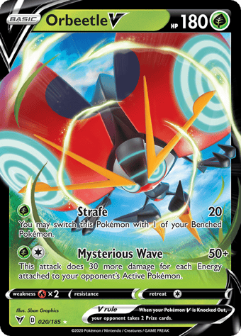 Orbeetle V Vivid Voltage Pokemon Card