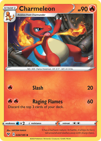 Charmeleon Vivid Voltage Pokemon Card