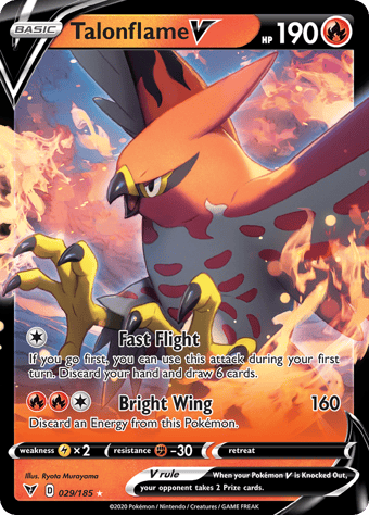 Talonflame V Vivid Voltage Pokemon Card