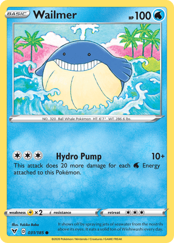 Wailmer Vivid Voltage Pokemon Card