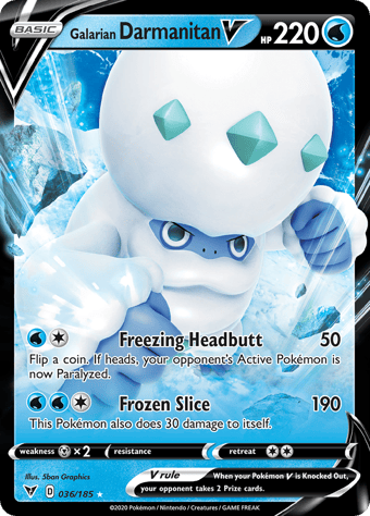 Galarian Darmanitan V Vivid Voltage Pokemon Card