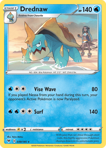 Drednaw Vivid Voltage Pokemon Card