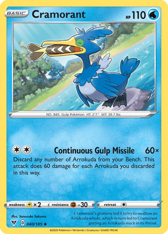 Cramorant Vivid Voltage Pokemon Card