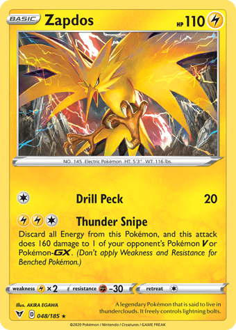 Zapdos Vivid Voltage Pokemon Card