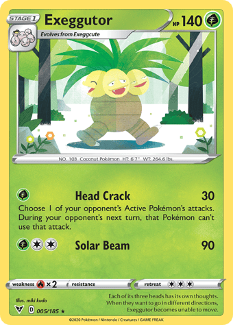 Exeggutor Vivid Voltage Pokemon Card