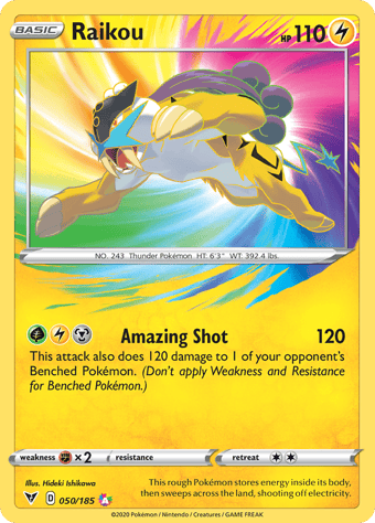 Raikou Vivid Voltage Pokemon Card