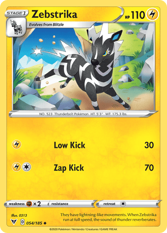 Zebstrika Vivid Voltage Pokemon Card