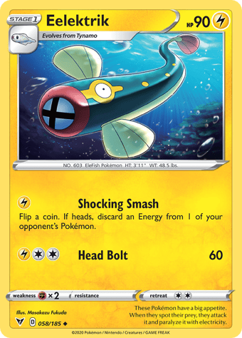 Eelektrik Vivid Voltage Pokemon Card