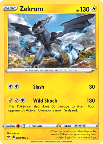 Zekrom Vivid Voltage Pokemon Card