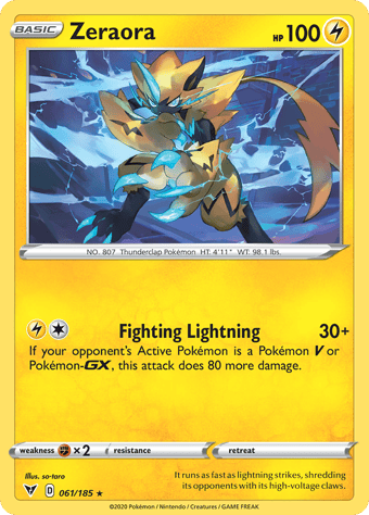 Zeraora Vivid Voltage Pokemon Card